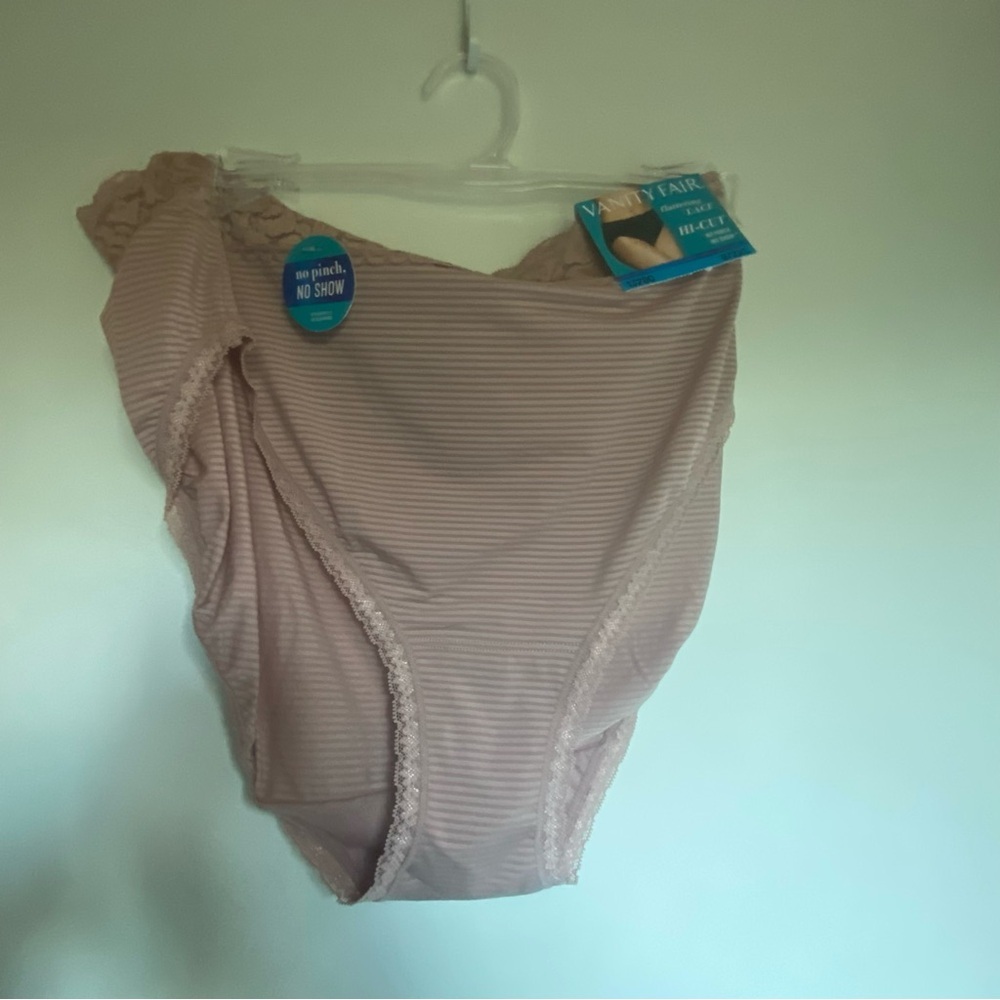 Vanity Fair Beige‎ Striped Lingerie 9/2XL
